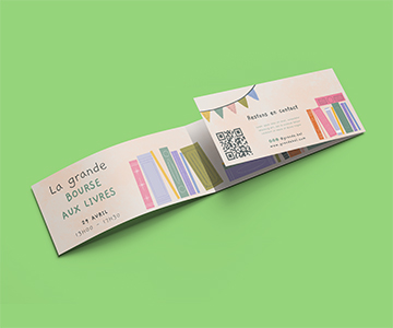 dépliant paysage, format DL